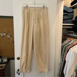 Rowing Blazers x Target Cream Corduroy Pleated Pants, Sz 2